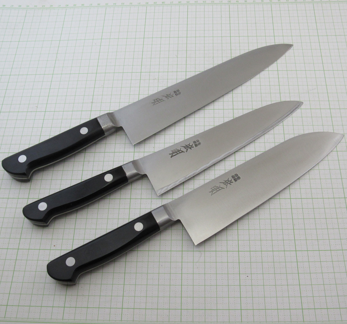 源宏明 つば有り牛刀 日本鋼 刃長210mm