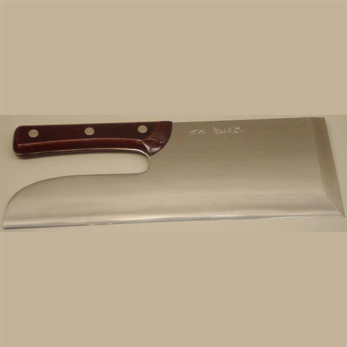 菊藤特選 本職用蕎麦・うどん切り包丁鏡面仕上げ