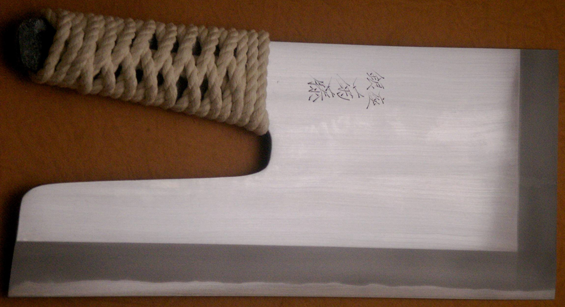 菊藤特選 本職用蕎麦・うどん切り包丁 300mm