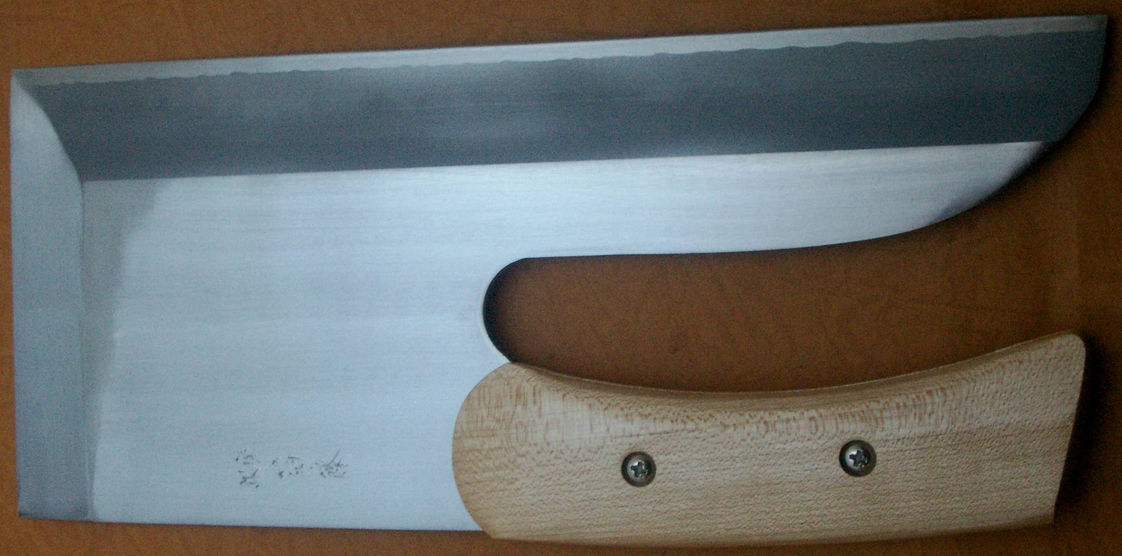 菊藤特選 本職用そば切り包丁(半鏡面) 300mm