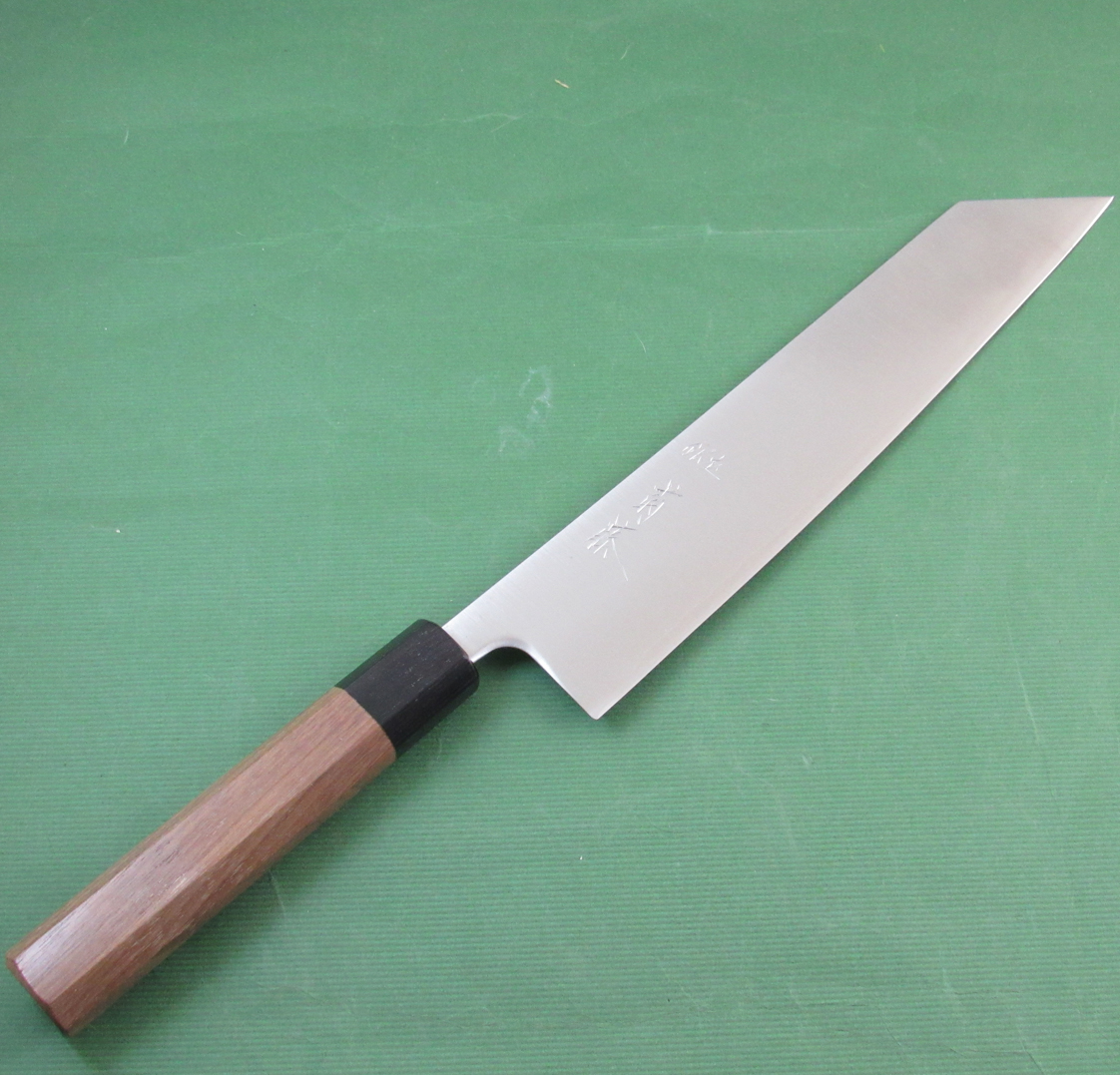 菊藤特製 和式切付牛刀 粉末ハイス（SG2）鋼割込　240mm