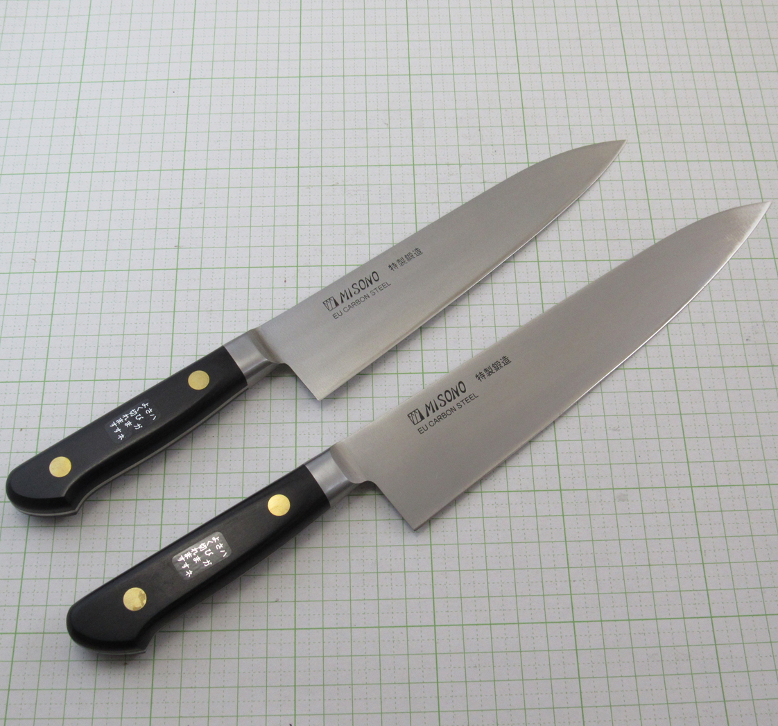 No.112 ミソノ牛刀型 EU鋼　刃長210mm