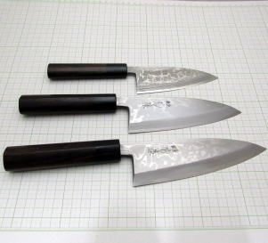 菊藤特選 出刃包丁 白紙2号多層鋼 紫檀柄 165mm