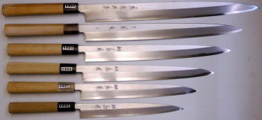 菊藤特製 柳刃刺身包丁 白紙2号鋼(本霞) 360mm