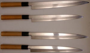 菊藤特製 柳刃刺身包丁 青紙1号鋼(鏡面) 300mm