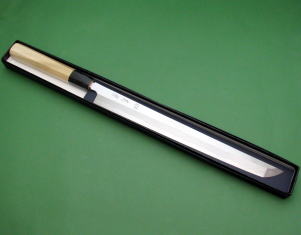 菊藤特製 先丸蛸引き刺身包丁 青紙一号鋼多層 300mm